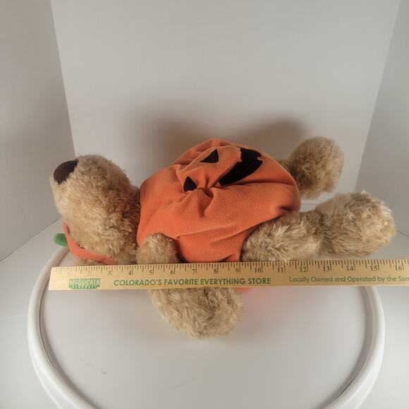 Halloween Pumpkin Bear Plush Stuffed Animal Brown Tan 16" Pottery Barn RARE - Picture 8 of 13